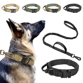 Durable Tactical Dog Collar with Leash 1