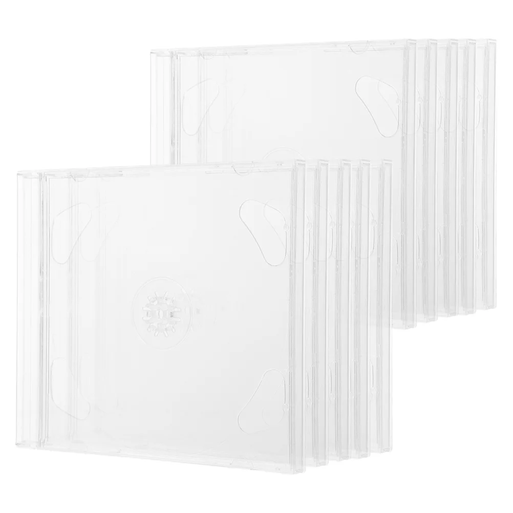 Cd Dvd Storage Bag Cd Dvd Storage Case 10 Pcs Clear Cd Cases Reusable Cd Box Dvd Case Lightweight Disc Holder Square Organizer Music Storage Game Bag Pc Driver Holder
