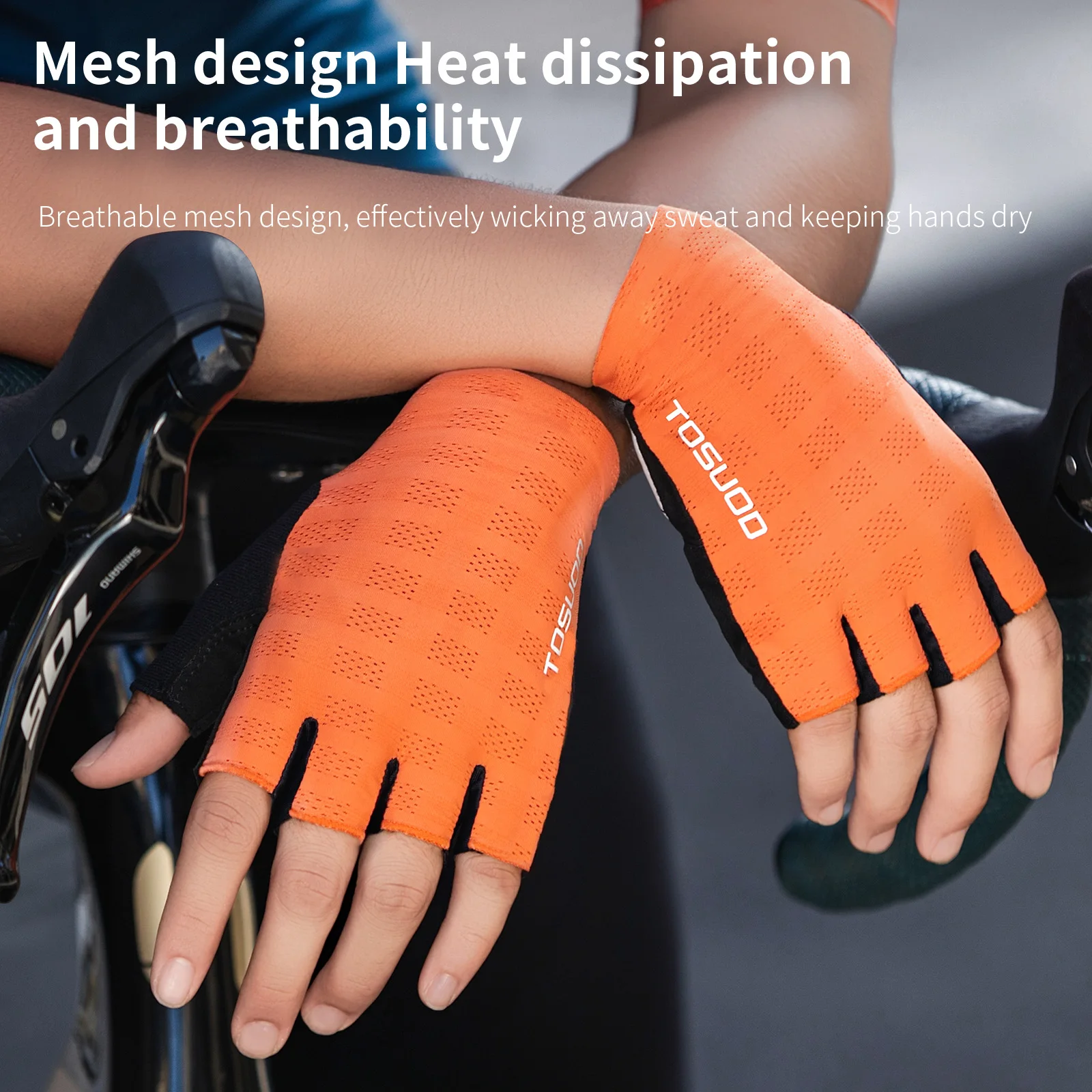 TOSUOD SDS65468-06 Bike Gloves Summer Half Finger Breathable - Image 5