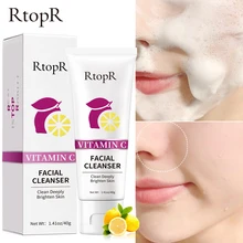 

Vitamina C Foam Face Wash Exfoliator Acne Smooth Skin Cleansing Products Whitening Moisturizing Shrink Pores Face Care Cosmetics