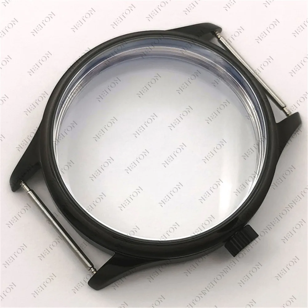Solid Stainless Steel 44mm Watch Case for Movement Accessories Parts