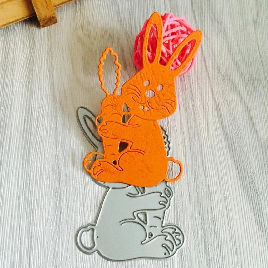 2023 Easter Eggs Rabbit Cutting Dies Set Embossing Stencil Templates Mold Paper DIY Art Craft Scrapbook Book Card Decor