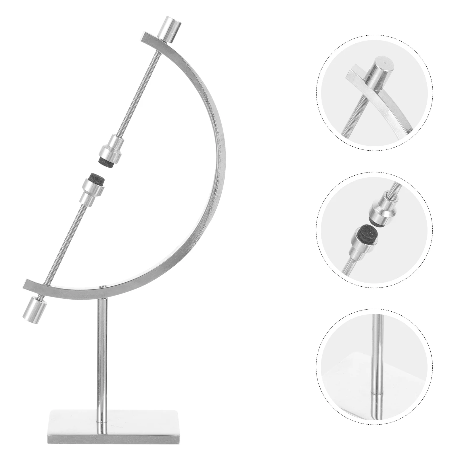 

Adjustable Metal Sphere Holder Stand for Displaying Crystals, Glass Globes, and Minerals
