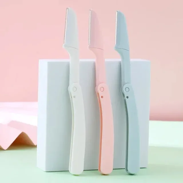 3 Pcs Eyebrow Trimmer for Ladies Face Eyebrow Shaper Shaver facial epilators for women Pocketknife Eyebrow profiler Hair Remover 6