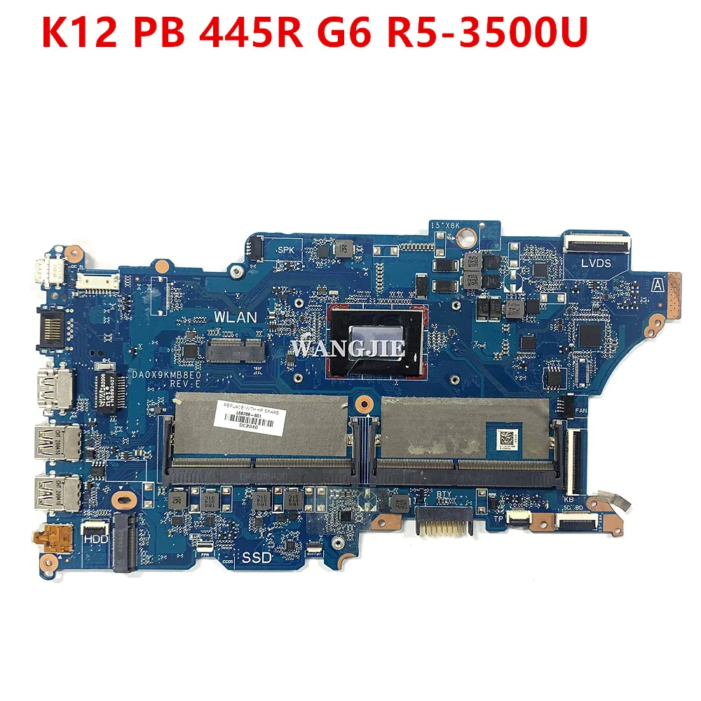 

For HP K12 445R G6 R5-3500U Laptop Motherboard L58788-601 L58788-001 UMA Ryzen5 3500U Ryzen7 3700U WIN DA0X9KMB8E0