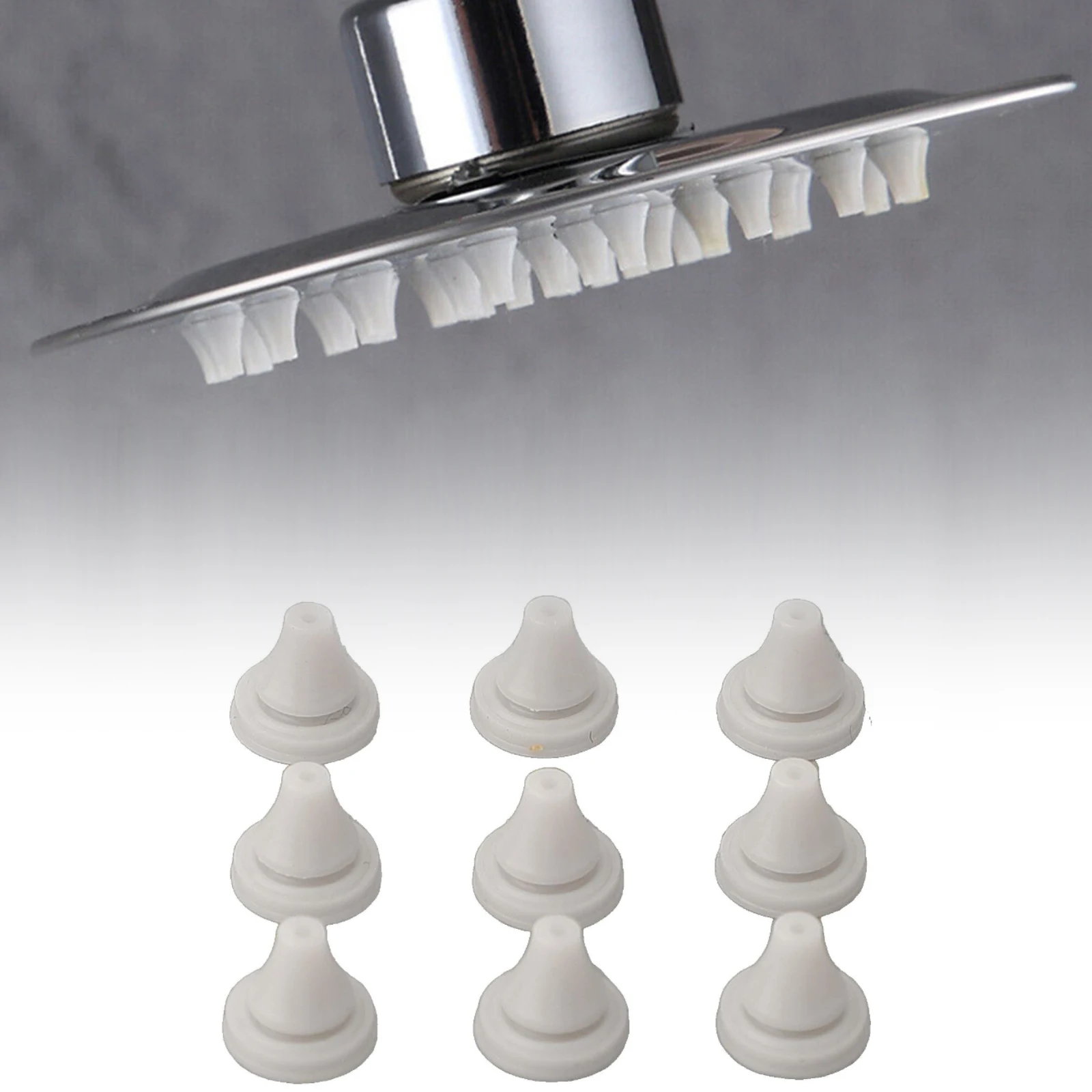 Description Picture 4 of item50pcs Shower Head Silicone Nozzle Nipple Replacement Water Sprinkler Top Spray Accessories Parts Fits 8mm Hole