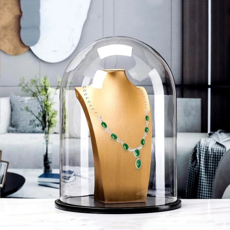 Diameter=30 Height=35cm 40cm 43cm 50cm 60cm Big Glass Dome Decoration Black Base Transparent Cover Wedding DIY Friend Favor Gift 2