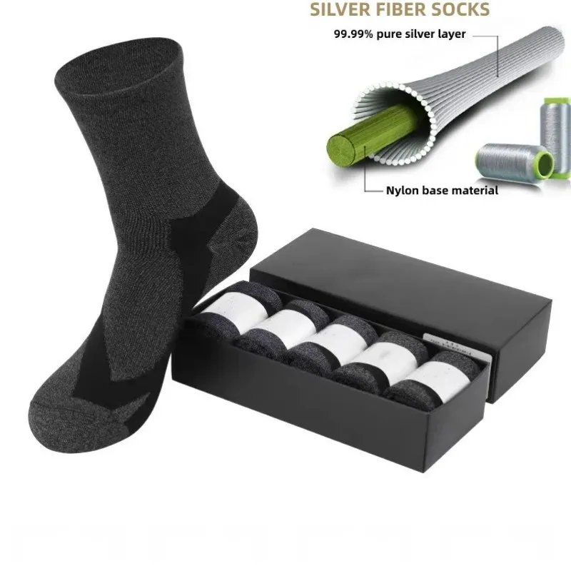 Conductive Grounding Socks 25 Pure Silver Infused Ankle Socks for
