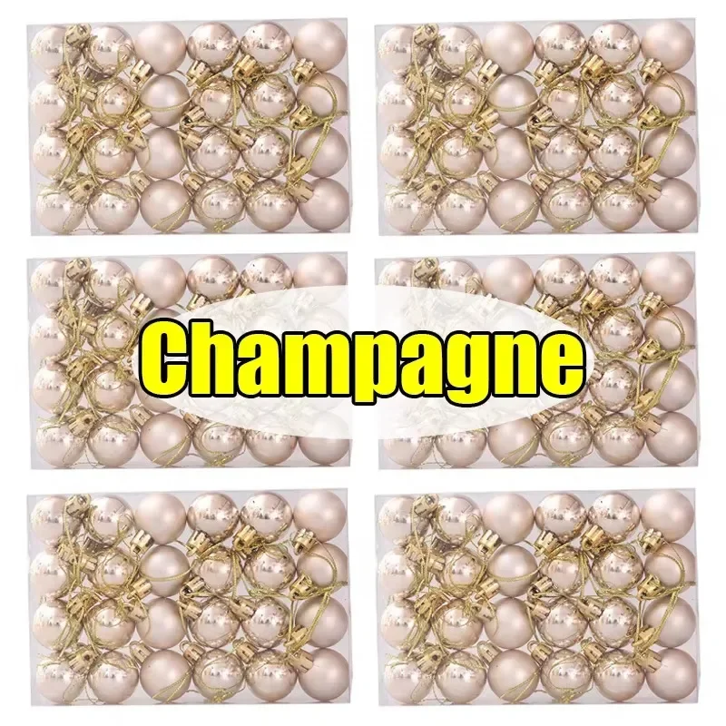 Venta al por mayor de mini bolas navideñas galvanizadas, juego de bolas navideñas colgantes para árbol de Navidad, adorno colgante para fiesta de Año Nuevo, decoración del hogar
