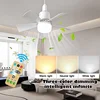 30W E27 Ceiling Fan Light with Remote Dimming Function LED Light Fan Intelligent Silent Ceiling Fan for Bedroom Living Room 1