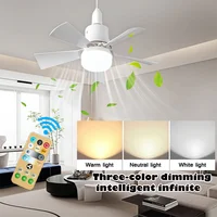 30W E27 Ceiling Fan Light with Remote Dimming Function LED Light Fan Intelligent Silent Ceiling Fan for Bedroom Living Room 1