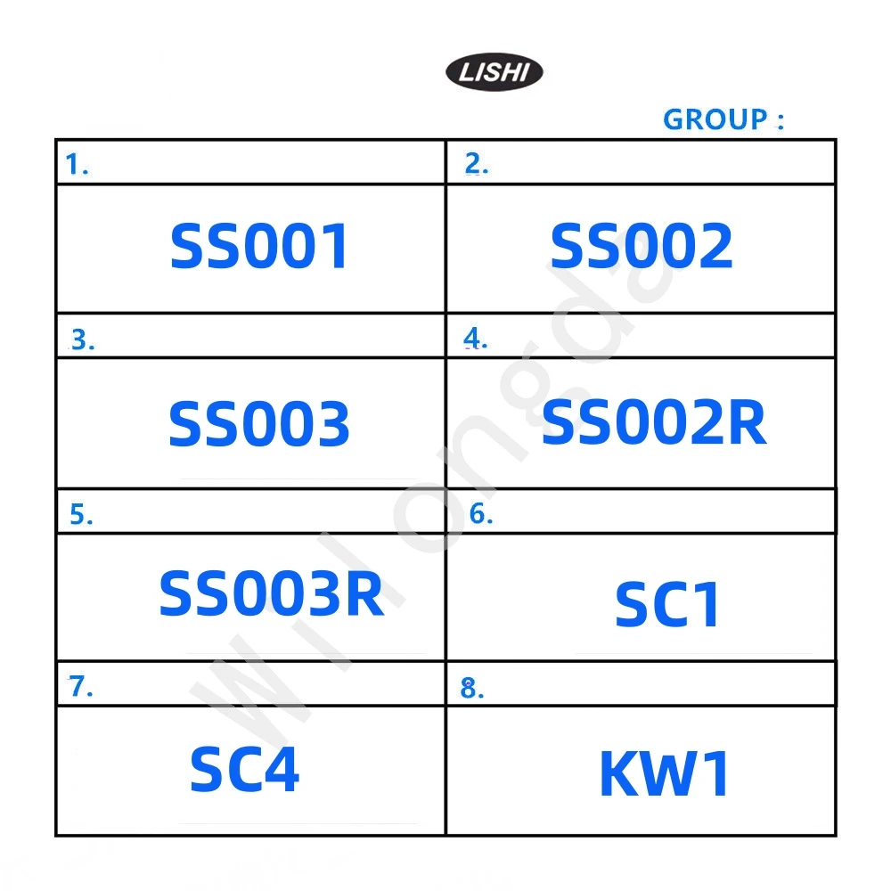 Lishi 2 In 1 Ss001 Ss003 Ss002 Sc1 Sc4 Kw1 Kw5 Am5 R52 Be2-6 Be2-7 C123 S123 Sc20 Te2 Per Fabbro Professionale Con Serratura Civile