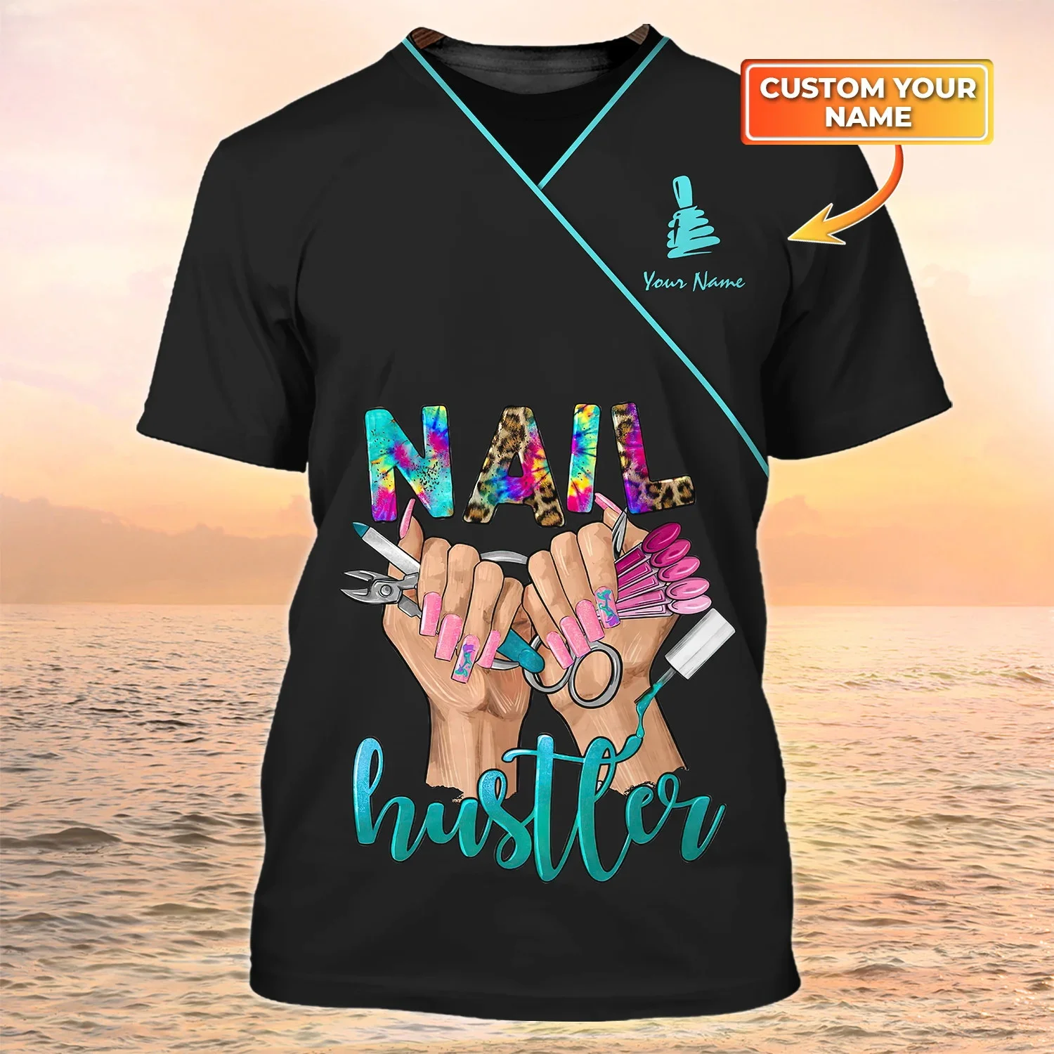 PLstar Cosmos Neueste Sommer Herren T-Shirt Nagelkünstler personalisierte 3D gedruckt Unisex Casual T-Shirt Geschenk für Manikürist DW167 – Detail 26