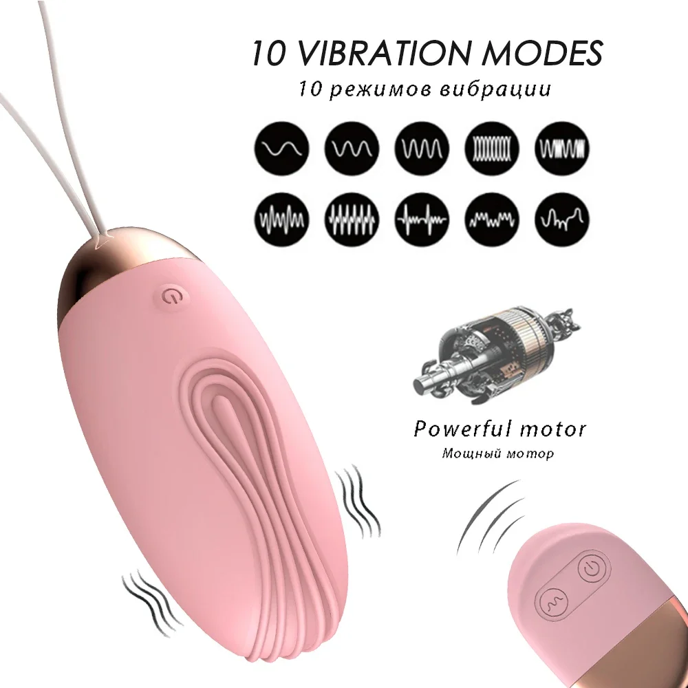Sex Toys for Woman Wireless Remote Control 10 Speeds Vibrating Eggs Clitoris Stimulator Vaginal Massage Ball G-Spot Vibrators
