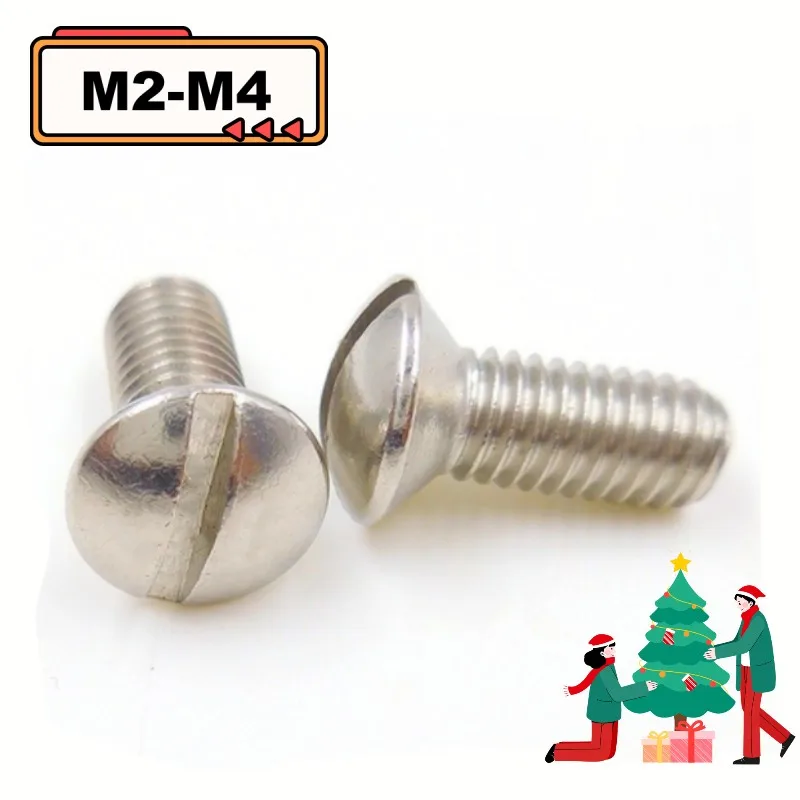 50/100pcs GB/T69 M2 M2.5 M3 M4 Stainless Steel 304 Soltted Half