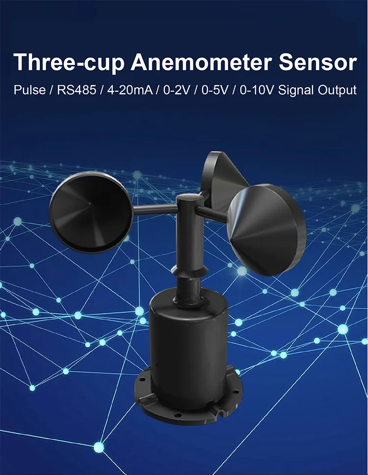 ZTS-3000 Wind Speed and Direction Sensor RS485 Cup Anemometer 4-20mA Output for