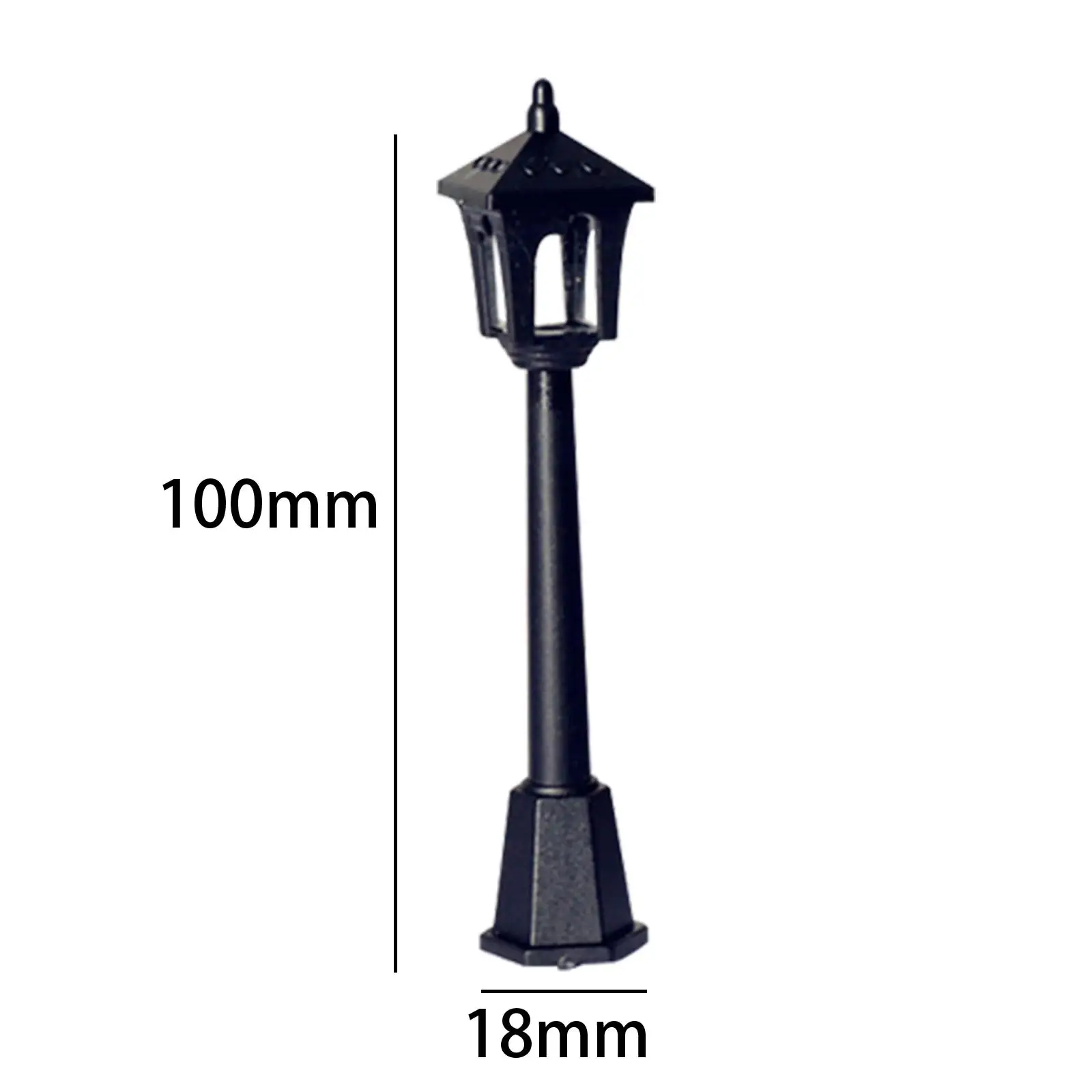 10 Pieces Miniature Village Pathway Lantern Post Miniature Model for Accessories