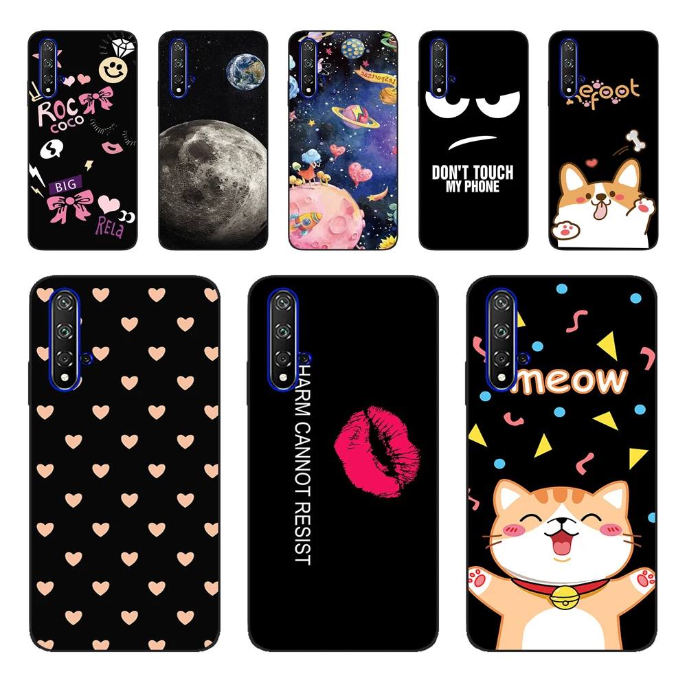 6.26" For Huawei Nova 5T Case Silicone Soft Tpu Phone Cover For Huawei Honor 20 20 Butterfly Back Cover Protective Case Bumper