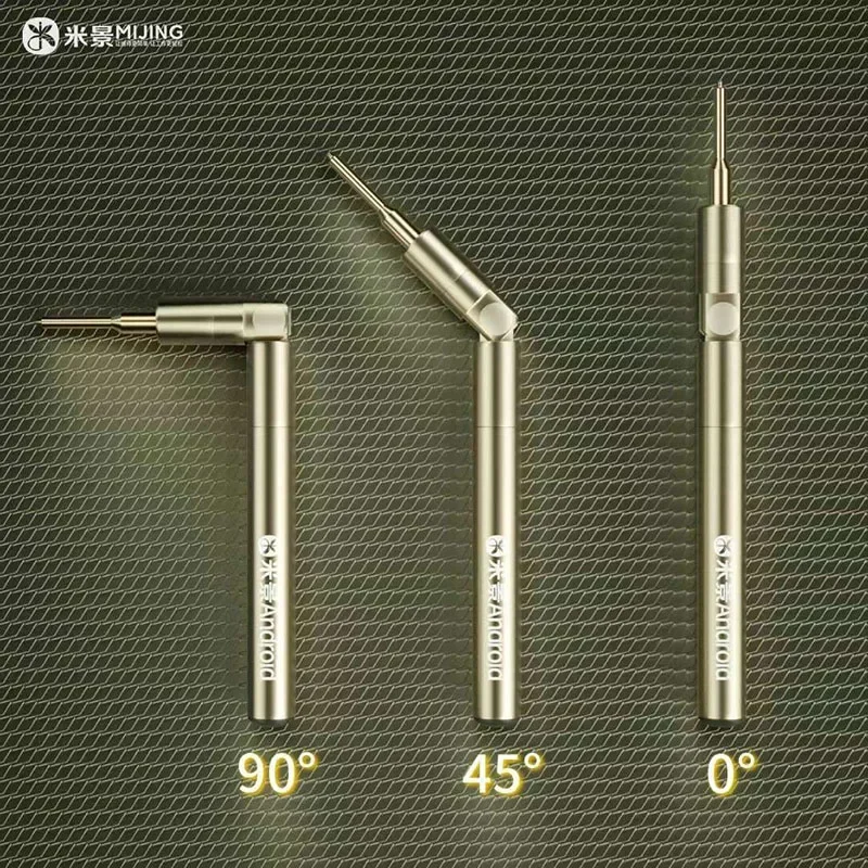 Mijing 자석 스크류 펜 360 ° 휴대 전화 마더보드 계층화된 수리 드라이버 키트용 회전 접이식 각도 조절 가능