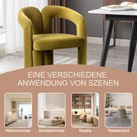 Бархатные обеденные стулья современного дизайна, мягкие декоративные стулья // Стулья с ведрами, кухонный стул для гостиной, 2 шт./компл. — изображение 3