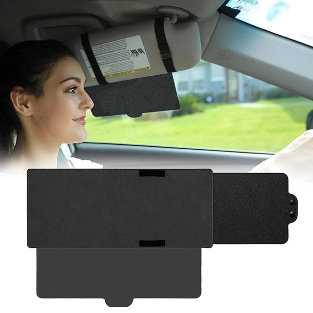 UV400 Anti-Glare Car Sun Visor Extension W/ PC Lens and Side Sunshade  Universal