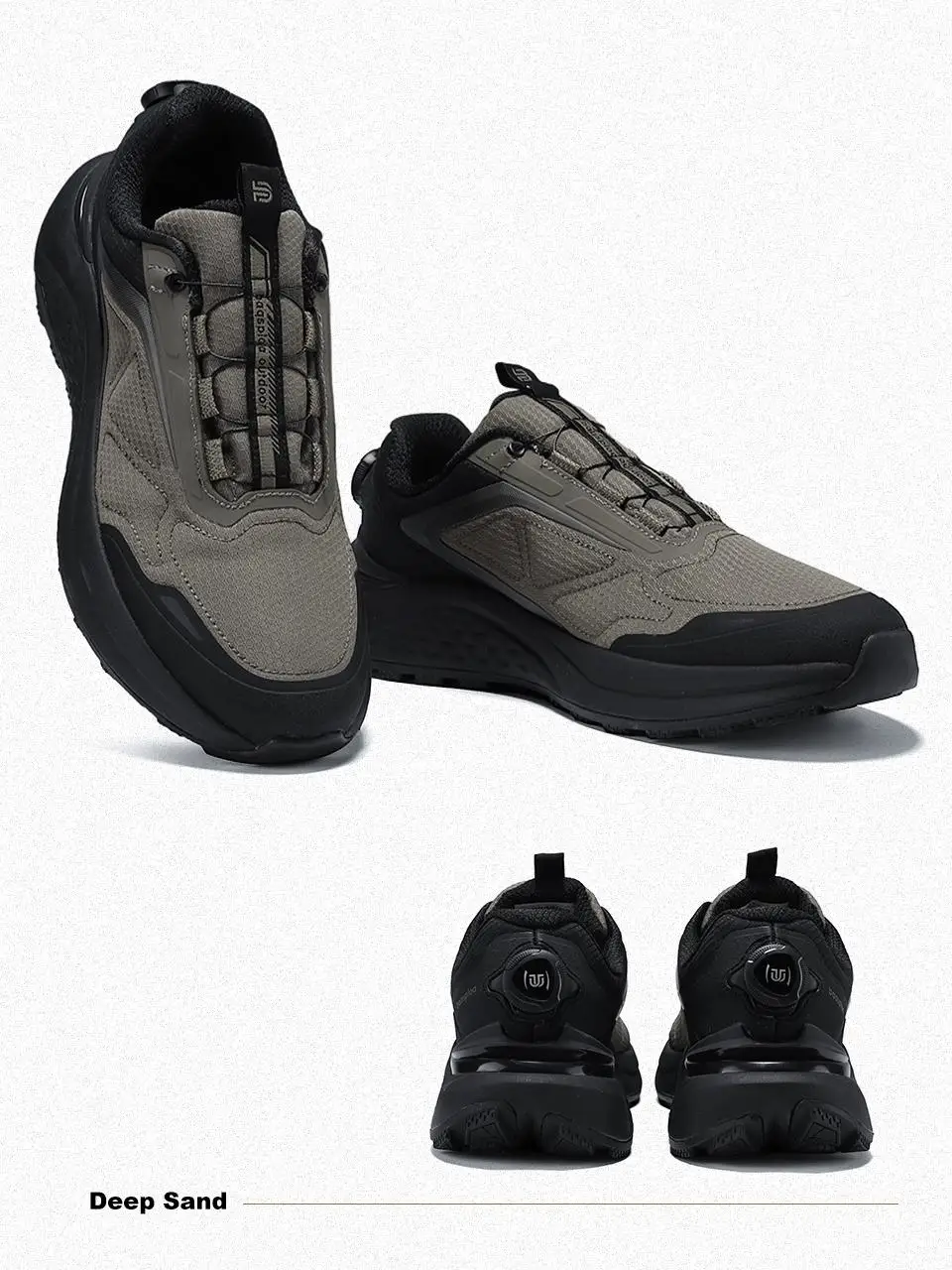 BAASPLOA Herren-Wanderschuhe mit drehbarem Knopf, Trekking-Sneaker, Outdoor-Wanderschuhe, rutschfest, verschleißfest, sportlich – Detail 11