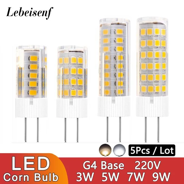 G4 LED Maïs COB 12V DC Ampoule 5W Blanc Chaud Froid 2835 SMD