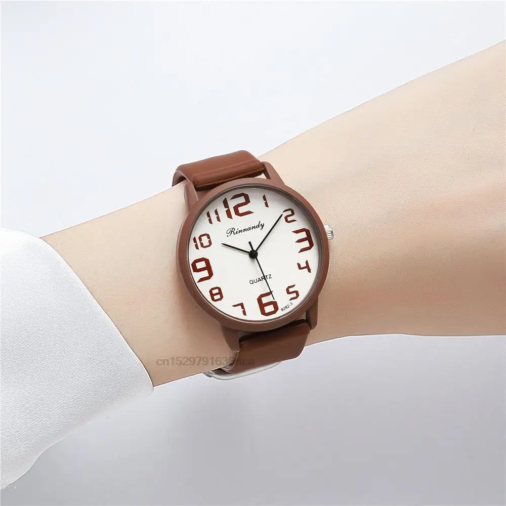Women Fashion Silicone Watches Set Minimalist High Number  Qualities Big Dial Ladies Quartz Wristwatches With Casual Clock Gifts 3