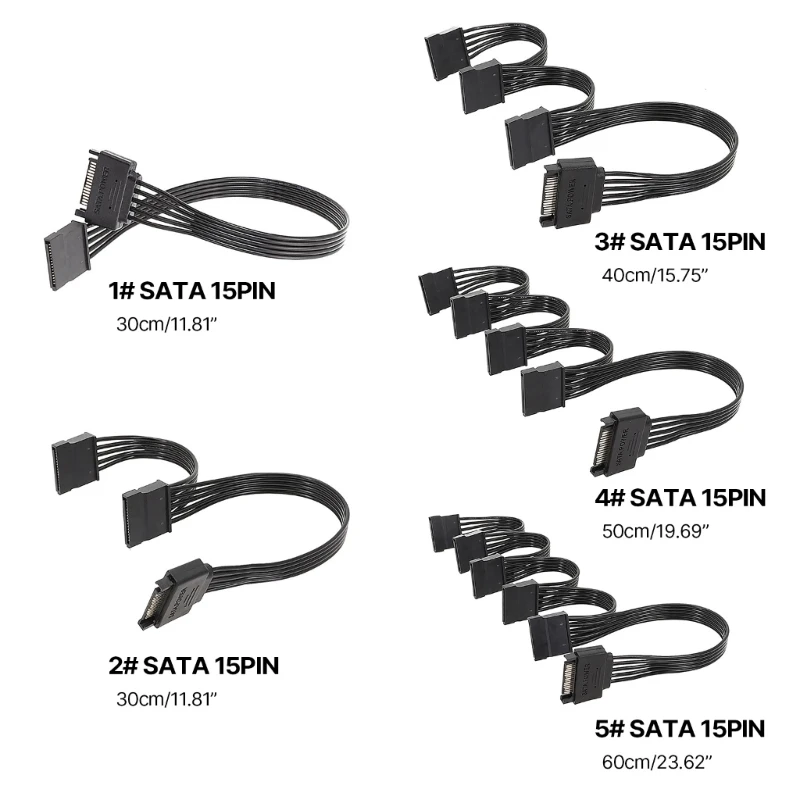 

15-контактный удлинительный кабель «папа-мама», 1 шт., 15-контактный разветвитель на 1, 2, 3, 4, 5 для интерфейсов жестких