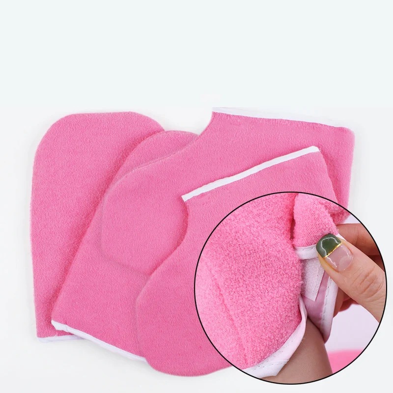 1 쌍 네일 파라핀 손 피트 장갑 적외선 치료 스파 기계 면화 장갑 스킨 케어 열..