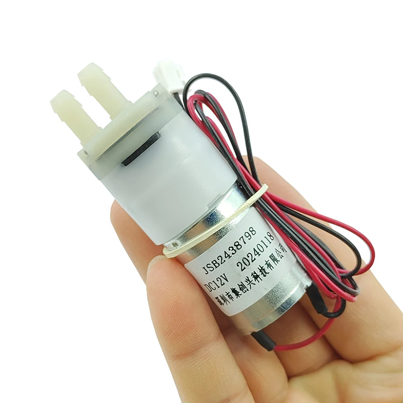 JSB2438798 미니 다이어프램 펌프 12V DC 1L/min 370 모터 자흡식 흡입 워터 펌프 DIY 티 테이블 디스펜서 기계용