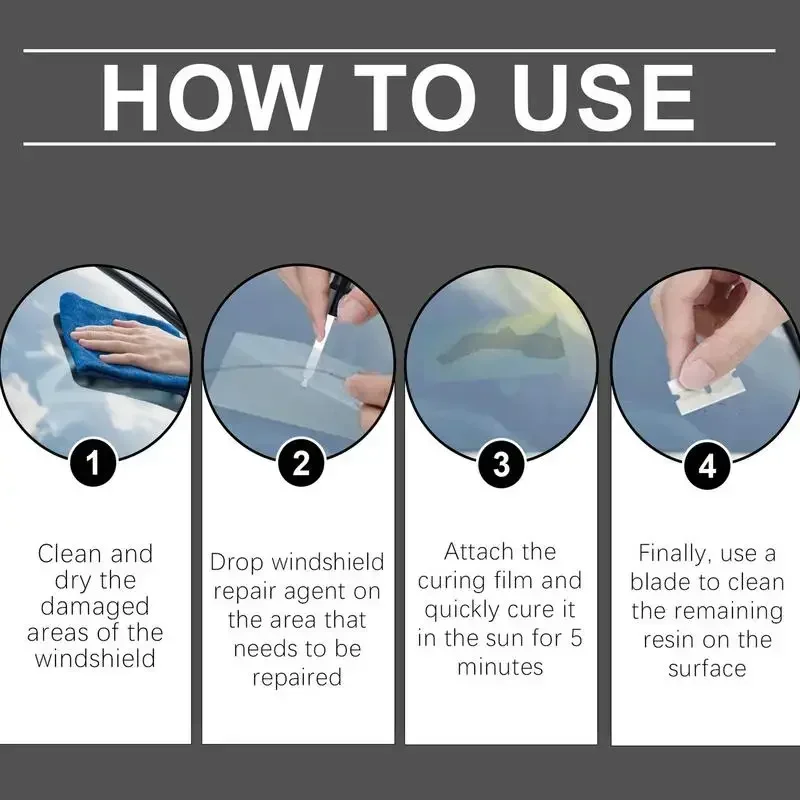 Cracked Glass Scratch Repair Kit 30ml Vehicle Windscreen Nano Fluid Filler Quick Fix Windscreen Scratch Restore Fluid For Glass 4