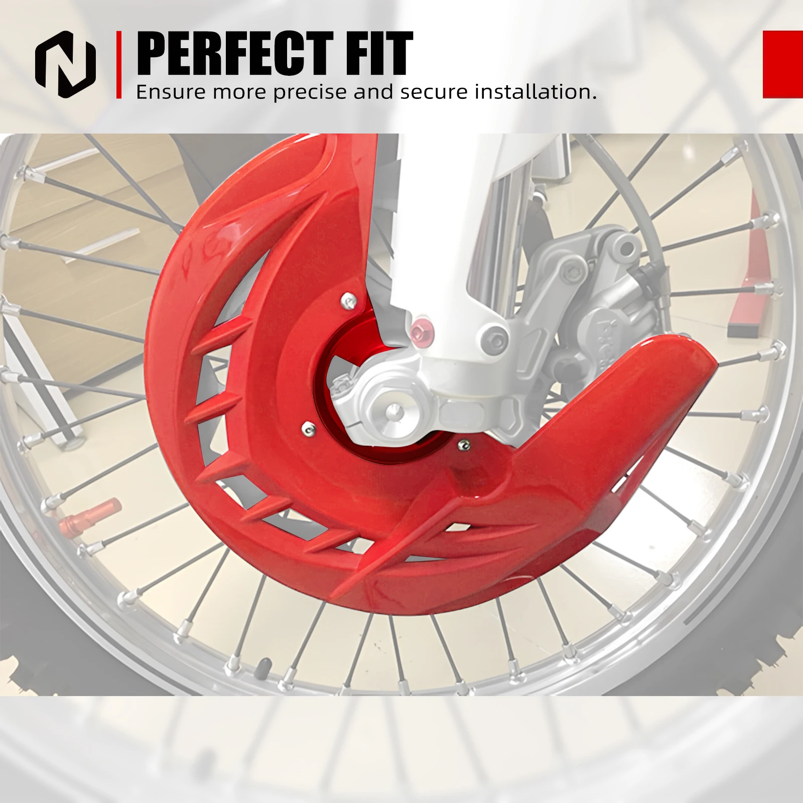 NICECNC Für HONDA CR125R CR250R 2004-2007 CRF250R CRF450R 05-23 CRF250X CRF450X CRF450RX CRF 250RX 300RX Vordere Bremsscheibe Schutz – Detail 7
