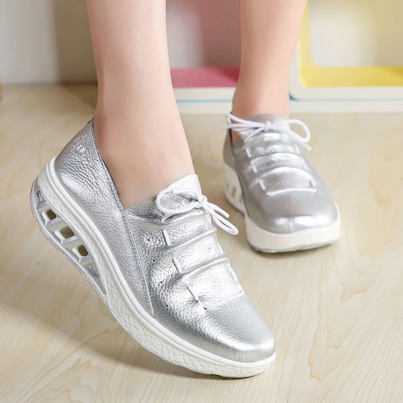 Women Shoes Platform 2022 New Casual Loafers Woman Sneakers Height Increasing Wedges Shoes Ladies Fashion Footwear High Quality