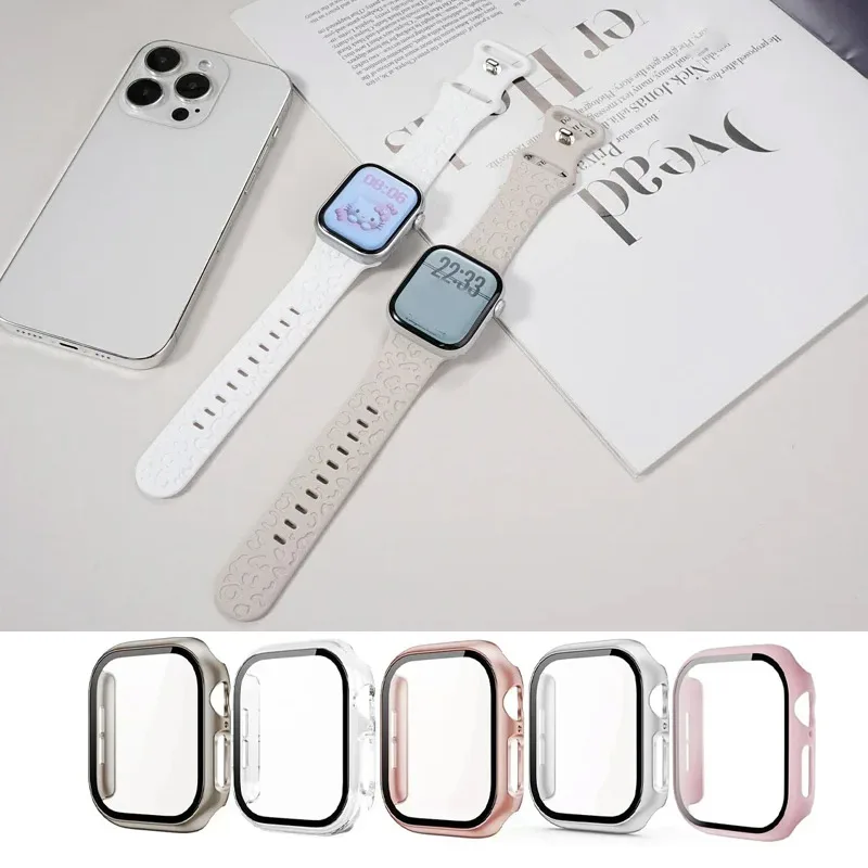 Premium Glass Case Screen Protector for Apple Watch - Durable Protective Cover