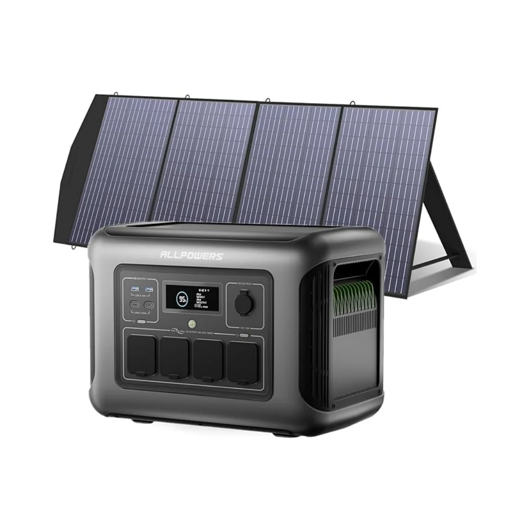ALLPOWERS R1500 LITE 1056Wh Power Station w/100W 200W Solar Panel