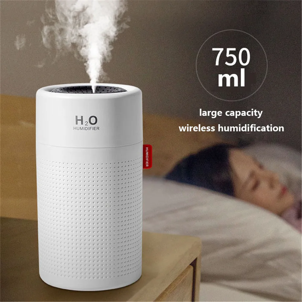 

H2O Portable Wireless Aroma Diffuser Humidifier USB Rechargeable Mini Mist Maker For Home Bedroom Office Large Capacity