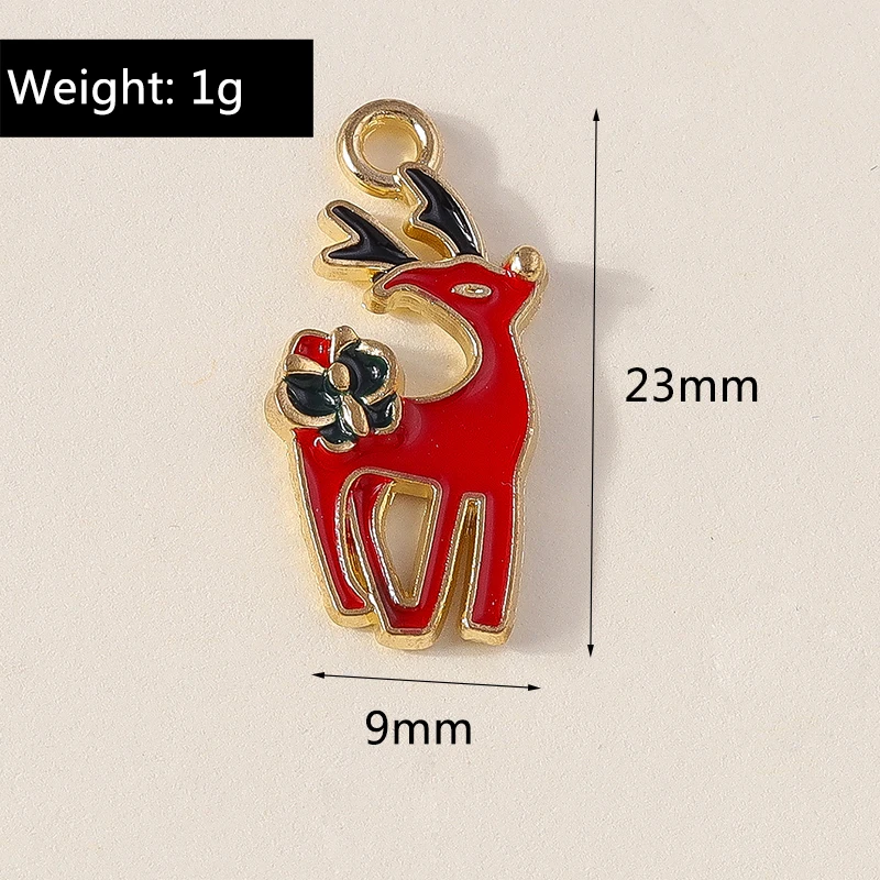 20 Stück Cartoon Emaille Tier Weihnachten Hirsch Charms Anhänger für Schmuckherstellung Halsketten Ohrringe Armbänder Zubehör DIY Geschenke – Detail 29