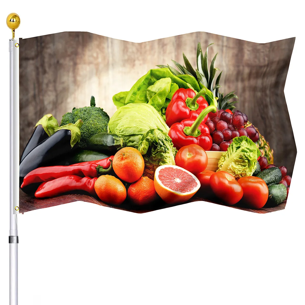 

Thanksgiving Day Garden Flag Harvest Holiday Fruit Vegetable Double Stitched Flags with Brass Grommets for Outdoor Indoor Decor