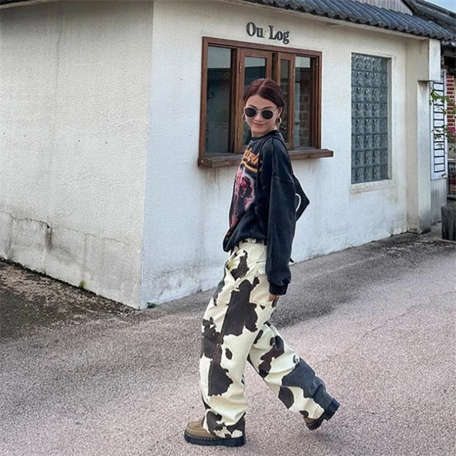 Beebs Shein Jeans Taille Haute Pantalon évasé Pantalon Vache