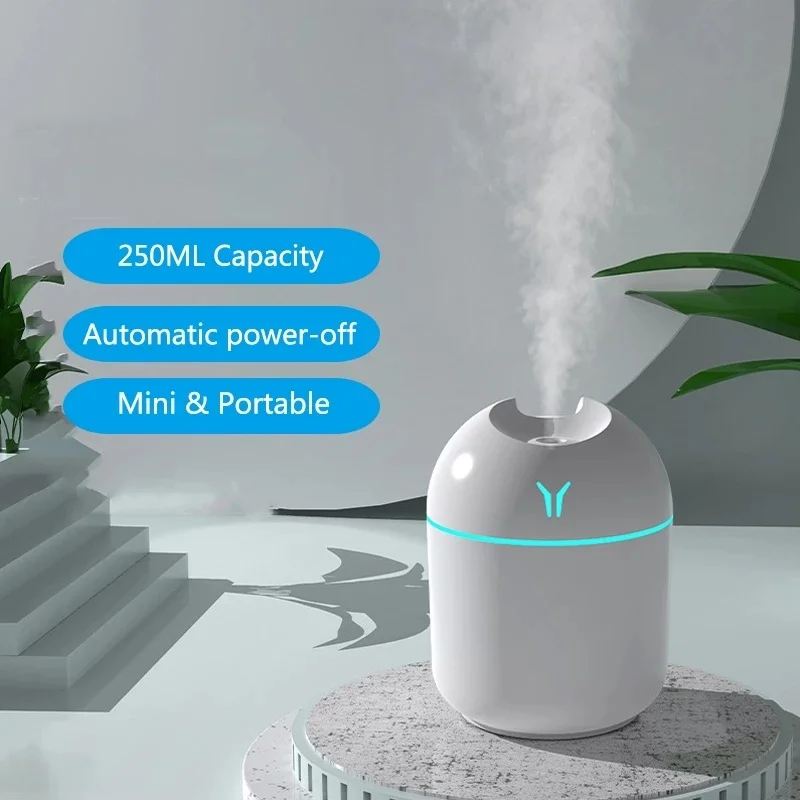 

Увлажнитель-Ароматизатор воздуха ультразвуковой, 250 мл, светодиодный