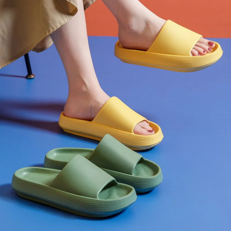 

Women Bathroom Slippers Thick EVA Sole Indoor Slide Sandals Non-slip Men Female Beach Summer House Platform Shoes Chaussures