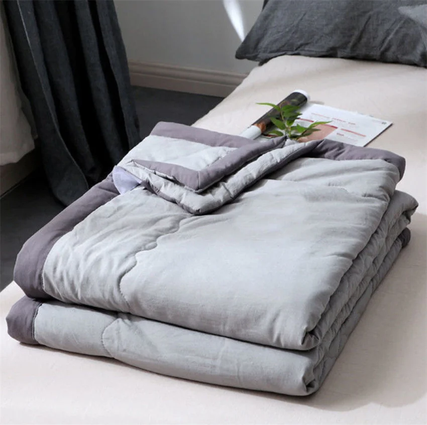 

Summer Cool Air-conditioning Quilts Washable Cotton Stitch Soft Thin Comforter Kids Child Blanket Bed Home Textiles Bedspread 