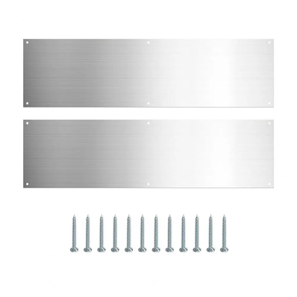 

Metal Door Panel Scratch-resistant Stainless Steel Door Kick Plate Durable Metal Protector for Indoor Outdoor Door Panels Metal