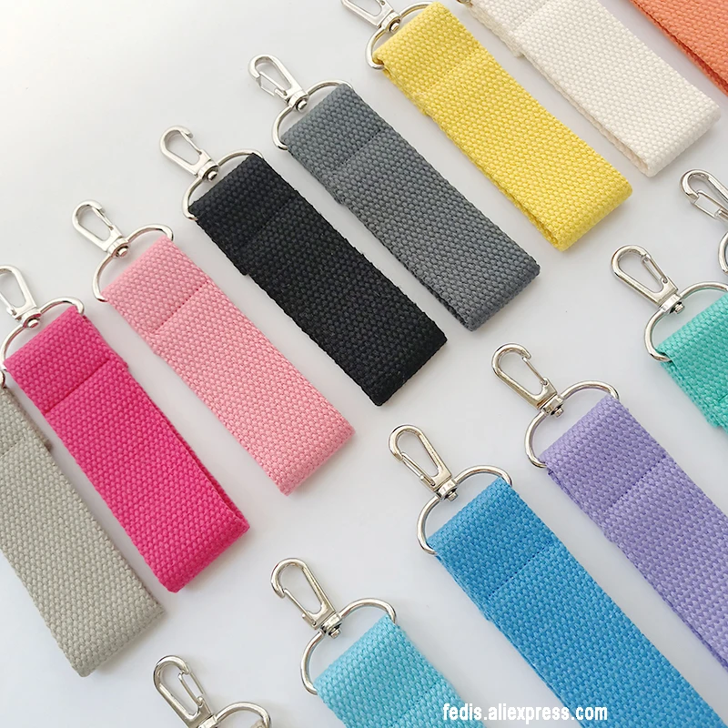12cm Plain Korean Name Tag Swen for Iron On Keyring Patch Canvas Keychain DIY Backpack Keychains 3.2x12cm