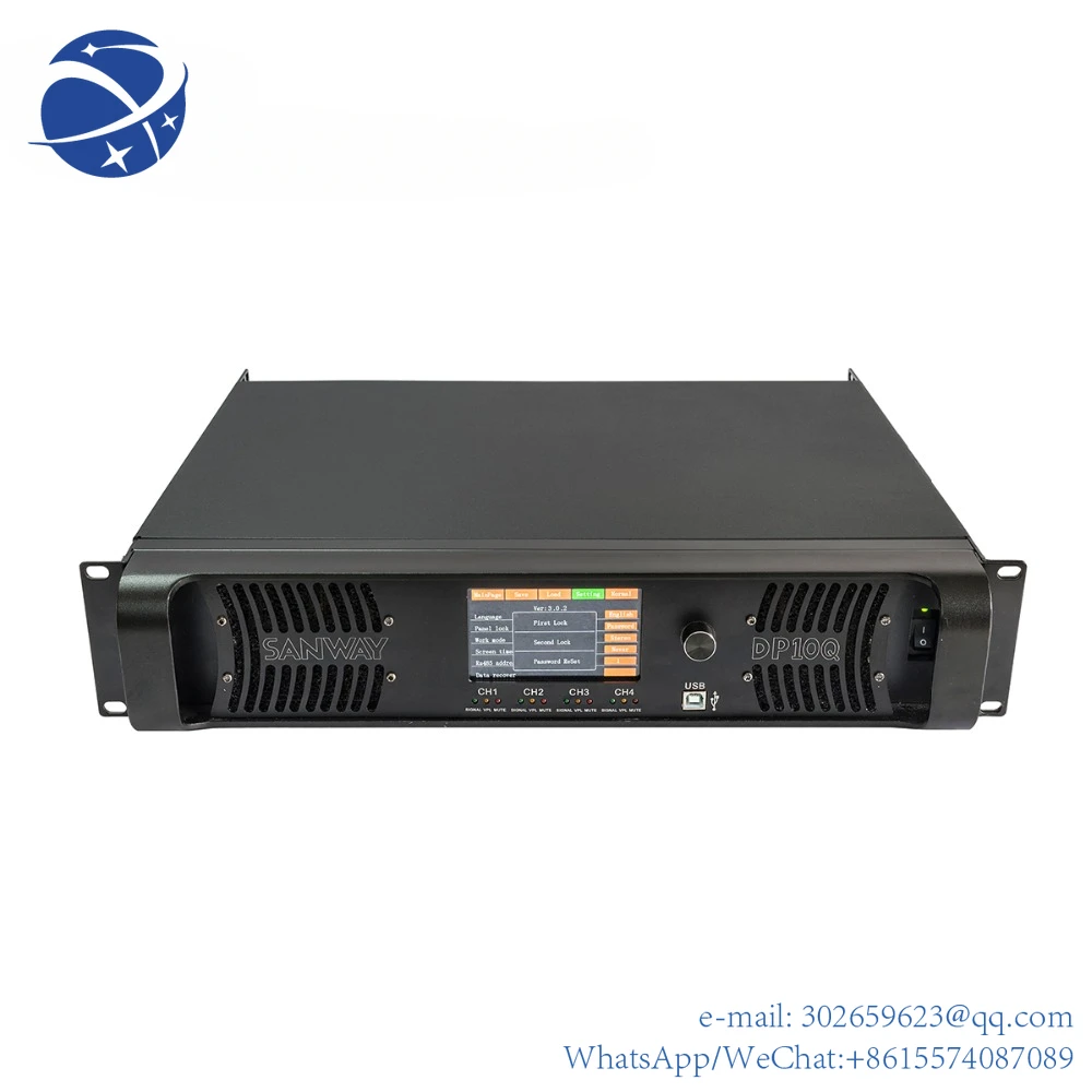 

yyhc Sanway 4 Channel Digital DSP Audio Power Amplifier with Touch Screen