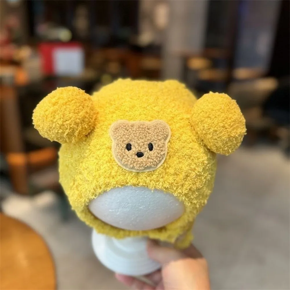Warm Knitted Bear Hat for Kids Cold Weather