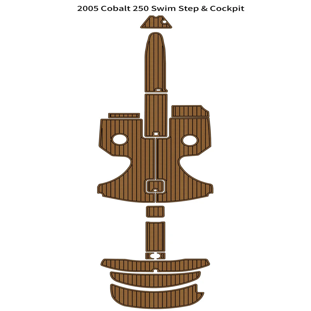 Quality 2005 Cobalt 250 Swim Platform Cockpit Pad Boat EVA Foam Faux Teak Deck Floor Mat swim