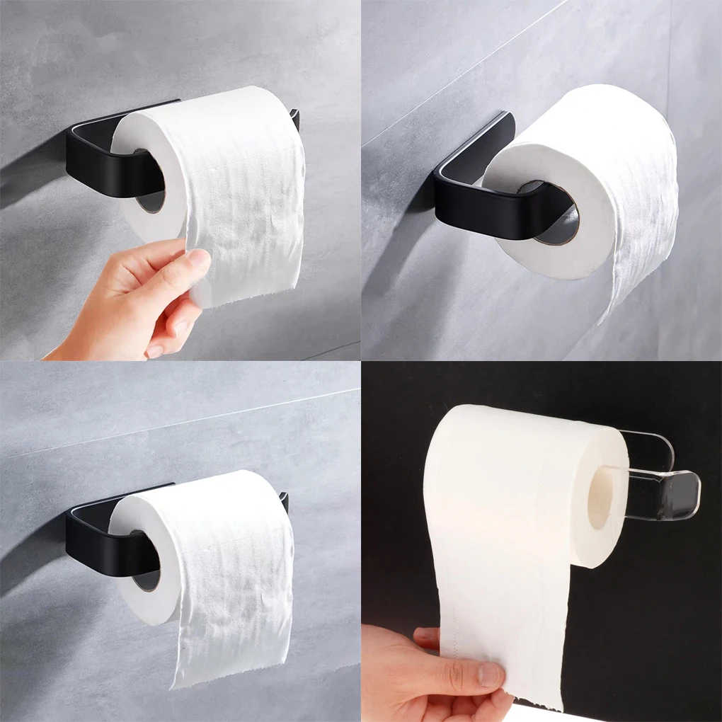 Acrylic Toilet Paper Holder Tissue Rack Wall Mounted Bathroom Kitchen Roll Holder Paper Rack Modern Tissue Roll Hanger 1PC