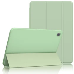 Elegant Soft PU Tri - Fold Protective Tablet Cover - Durable Smart Case - Samsung Galaxy Tab A9+ (Matcha Green)